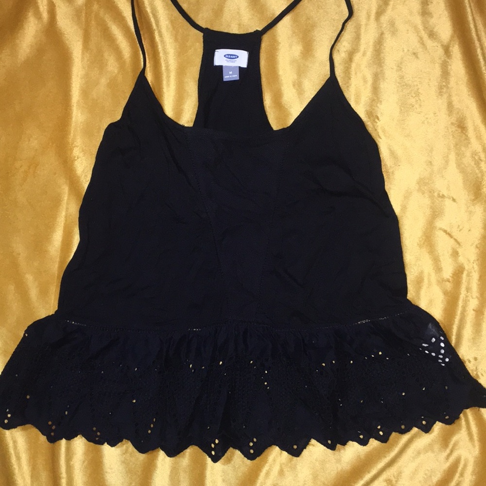 Black lace tank top